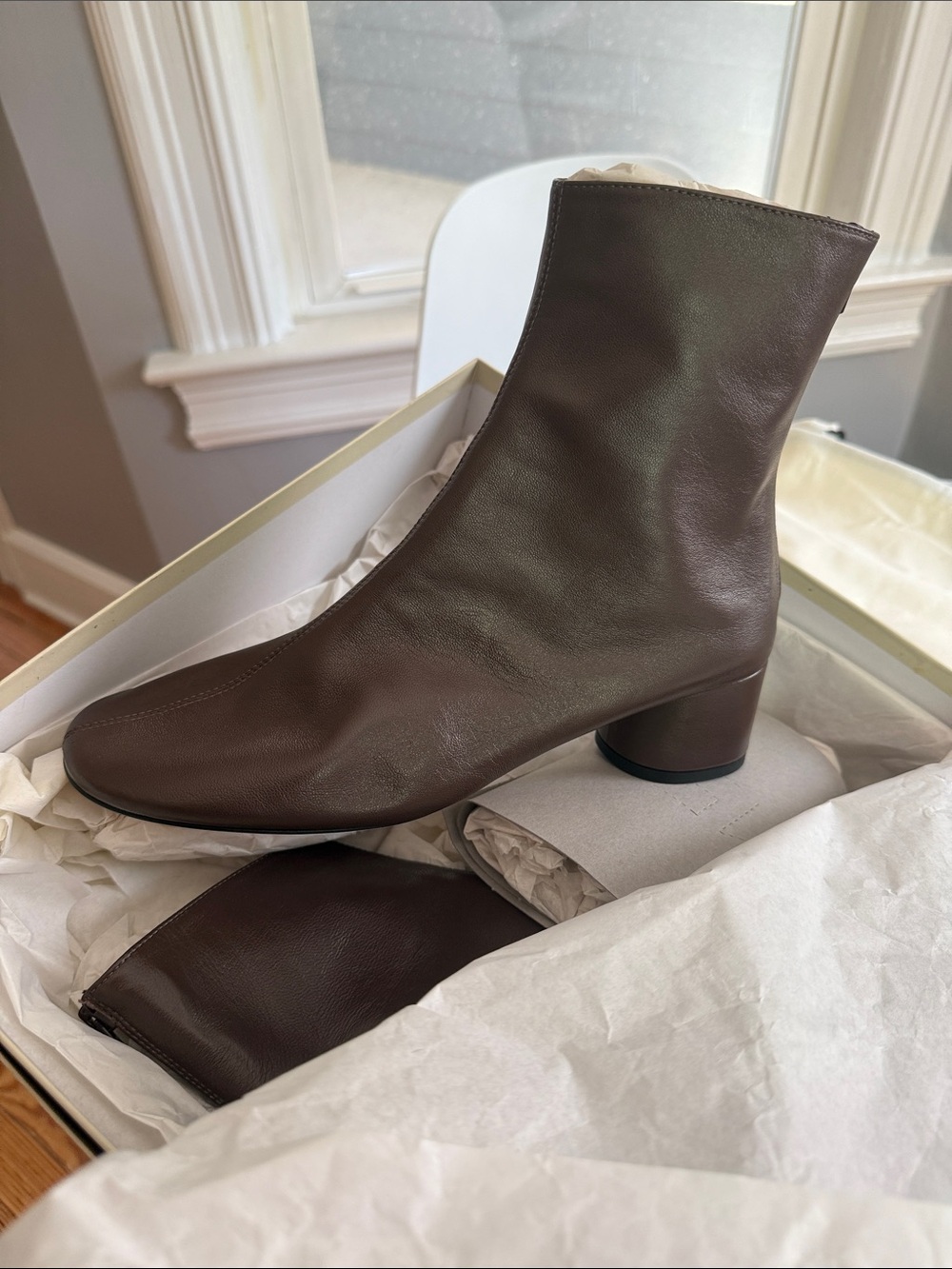 Dear Frances Brown Harlie Leather Ankle Boot
